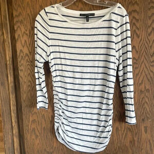 WHBM‎ White Stripped Longsleeve M
